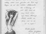 Brief mit Zeichnung einer Nixe